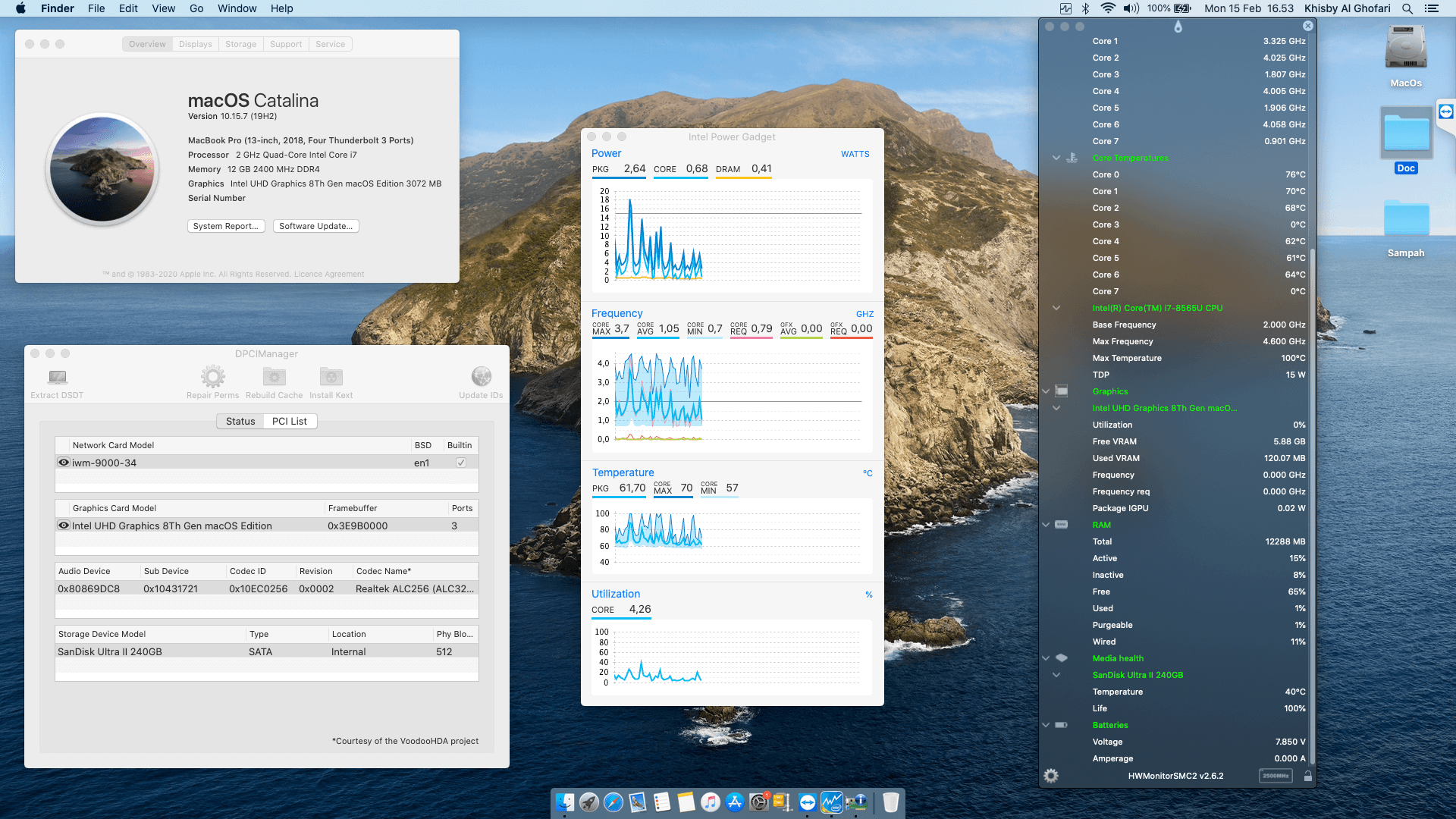 Success Hackintosh macOS Catalina 10.15.7 Build 19H2 in Asus VivoBook Ultra A412FL-EK701T